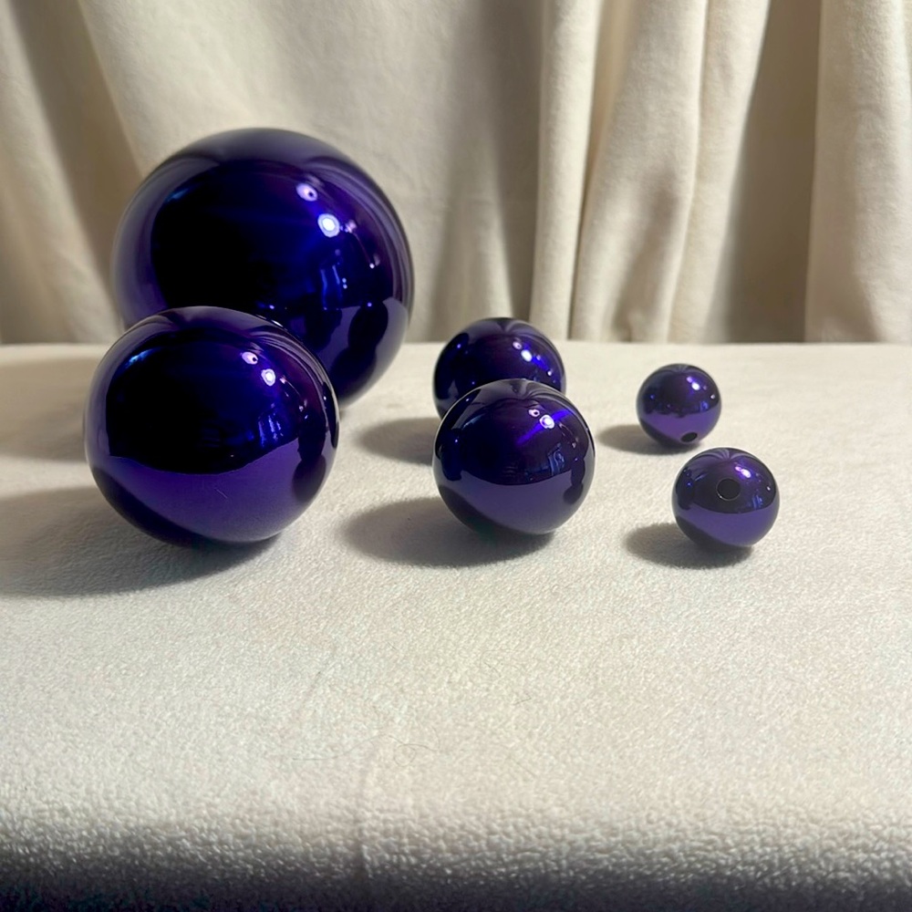 Light weight decorative purple and blue color spheres